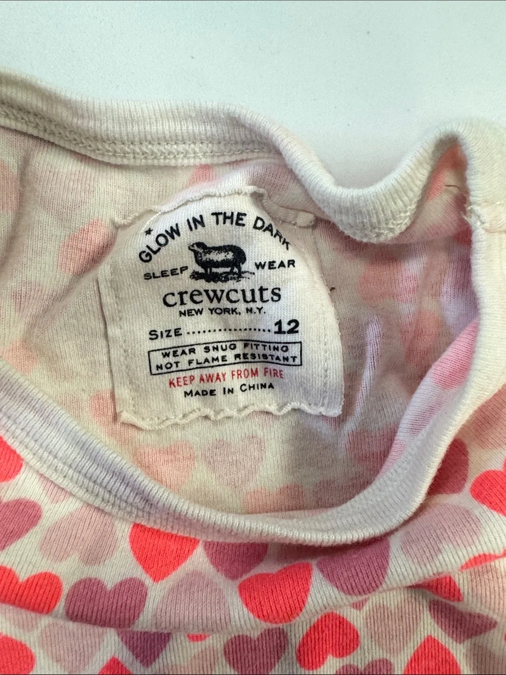 Girls Heart-Print Pajama Set - Pink & White 100% Cotton